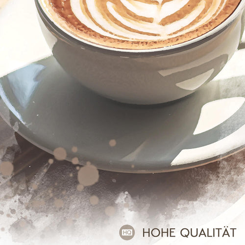 Novart Quadros Cucina Caffè - Completamente Pronto Da Appendere - Soggiorno Camera da letto Decorazione Elegante - Set 3 Pezzi Marrone Bianco - N039930b