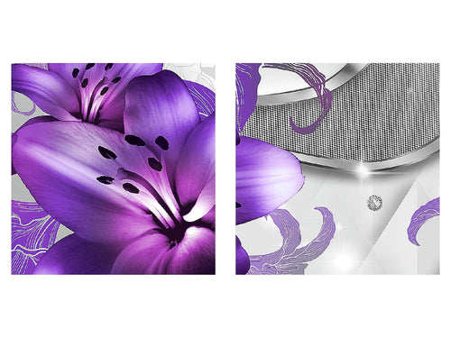 Runa Art Bild XXL 4 Teilig Blumen Lilien 200 x 100 cm Kunstdruck auf Vlies Leinwand Wanddeko Wohnzimmer Schlafzimmer 017341a