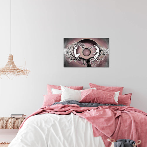 Runa Art Bild Abstrakt Figuren Modern Wandbilder Wohnzimmer Schlafzimmer 1 Teilig - Made In Germany - Liebespaar Braun Flur 300515a