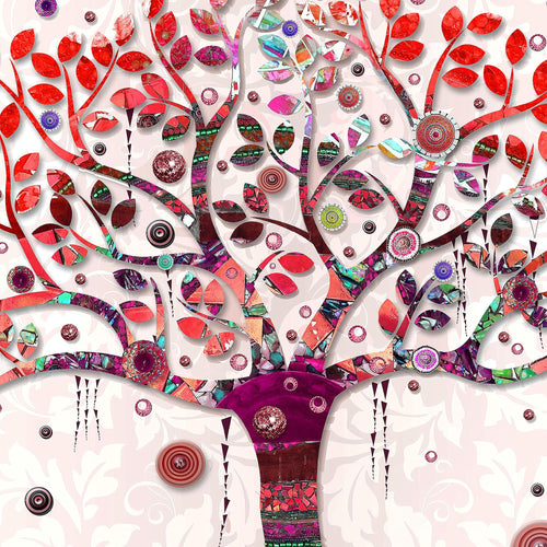 Runa Art - Bilder Gustav Klimt Baum des Lebens 200 x 100 cm 5 Teilig XXL Wanddekoration Design Grün 004651b