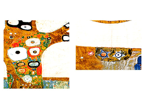Runa Art Bild Gustav Klimt Baum des Lebens Wandbilder auf Vlies Leinwand 5 Teilig Wanddekoration Wohnzimmer 700056a