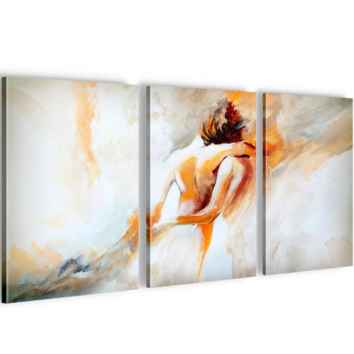 Runa Art Ballerine Tableau Decoration Murale Salon chambre XXL Gris Banksy Style 3 Parties Decoration Murale 051030a