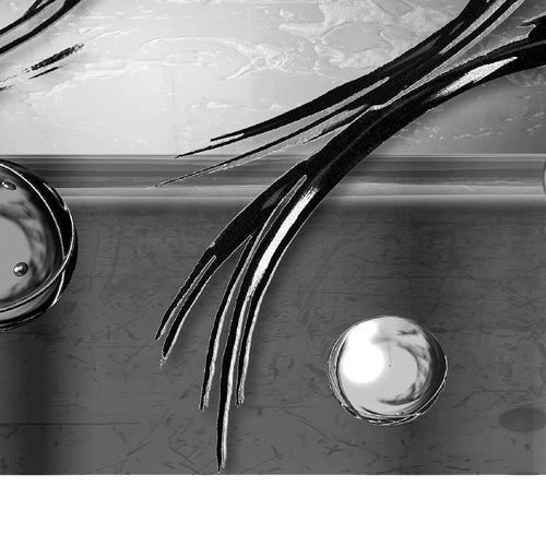 Runa Art Wandbilder Set XXL Abstrakt Wohnzimmer Schlafzimmer Grau Schwarz Weiss 4 Teilig - Made in Germany - 109545c