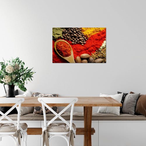Runa Art Bild Küche Gewürze Modern Wandbilder Esszimmer Küchenbilder 1 Teilig - Made In Germany - Esszimmer Rot Flur 500415a