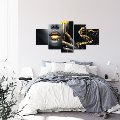 Runa Art Bild Wohnzimmer Schlafzimmer Büro Abstrakt 5 Teilig Grau Minimalismus Wandbilder auf Vlies Leinwand 041553a