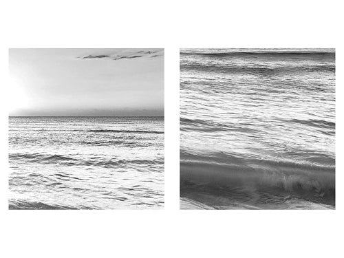 Runa Art Wandbild Landschaft 100 x 40 cm Modern Bild auf Vlies Leinwand Schwarz Wohnzimmer Schlafzimmer Büro Strand 023712c