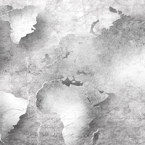 Runa Art Wandbilder Weltkarte 5 Teilig Bild auf Vlies Leinwand Deko Büro Wohnzimmer Betonoptik Schwarz Weiss 025752c