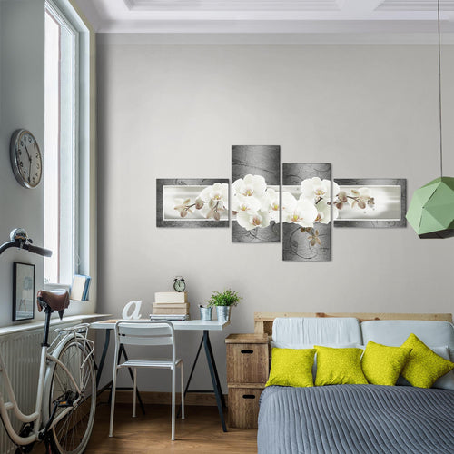 Runa Art Wandbild Weltkarte 1 Teilig 100 x 40 cm Modern Bild auf Vlies Leinwand Vintage Antik Büro Wohnzimmer Braun 101712c