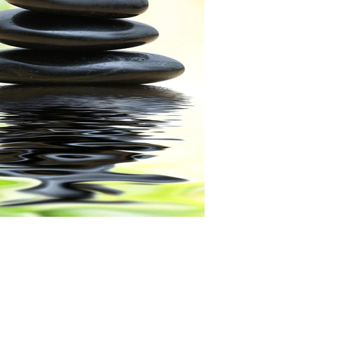 Runa Art Bild Feng Shui Steine Modern Wandbilder Wohnzimmer Schlafzimmer 1 Teilig - Made In Germany - Zen Spa Grün Flur 501115a