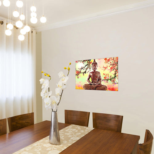 Runa Art Bild Buddha Feng Shui Modern Wandbilder Wohnzimmer Schlafzimmer 1 Teilig - Made In Germany - Relax Spa Bunt Flur 500615c