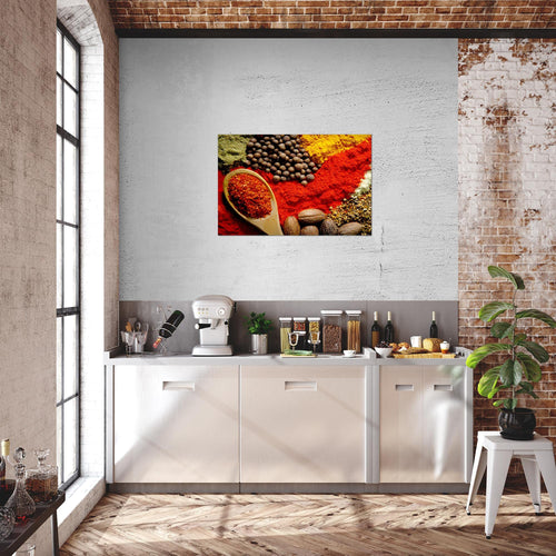 Runa Art Bild Küche Gewürze Modern Wandbilder Esszimmer Küchenbilder 1 Teilig - Made In Germany - Esszimmer Rot Flur 500415a