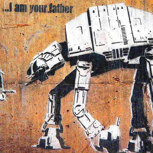 Runa Art Bild I am your Father Modern Wandbilder Loft Wohnzimmer 1 Teilig - Made In Germany - Street Art Orang Flur 302015c
