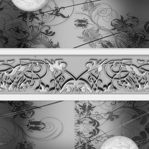 Runa Art Wandbilder Set XXL Abstrakt Wohnzimmer Schlafzimmer Schwarz Weiss Grau 4 Teilig - Made in Germany - 102345b
