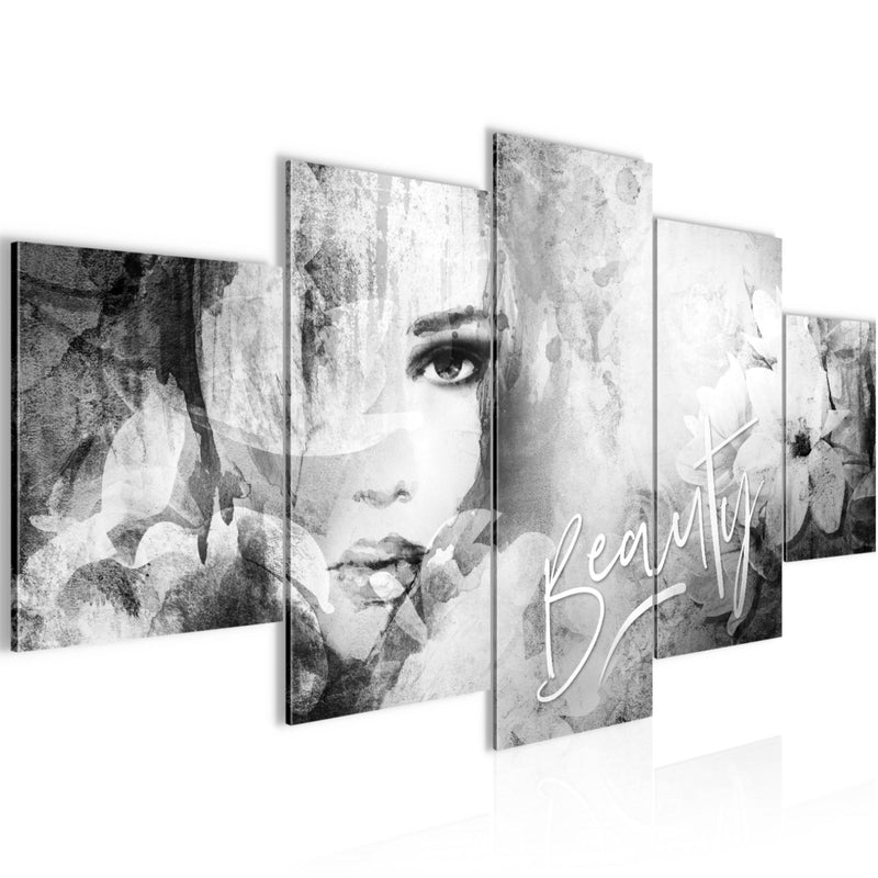 Runa Art Wandbilder Blumen Vintage 5 Teilig Bild auf Vlies Leinwand Deko Wohnzimmer Frau Bunt 039352c