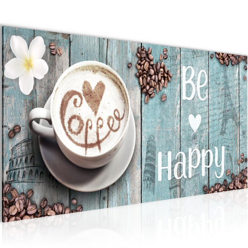 Runa Art Wandbild Küche 100 x 40 cm Modern Bild auf Vlies Leinwand Kaffee Küche Kaffee 020712c