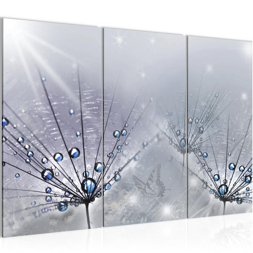 Runa Art Wandbilder Pusteblume Bild XXL Wohnzimmer Schlafzimmer Grau Natur 120 x 80 cm 3 Teilig 016931b