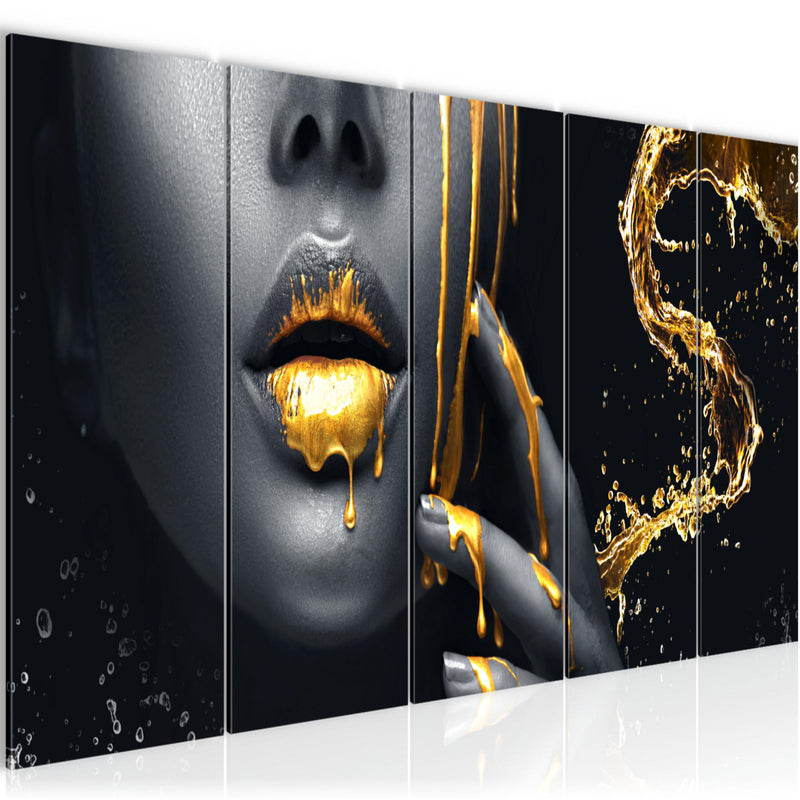 Runa Art Bild Abstrakt Wandbilder auf Vlies Leinwand 5 Teilig Wanddekoration Wohnzimmer Schlafzimmer Büro 041556a