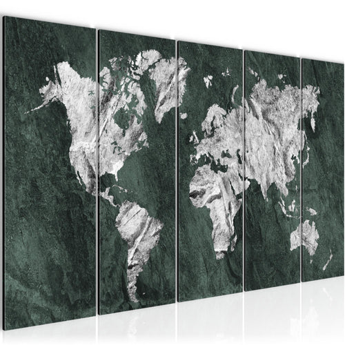 Runa Art Bild Weltkarte Wandbilder auf Vlies Leinwand 5 Teilig Wanddekoration Büro Wohnzimmer 002956c