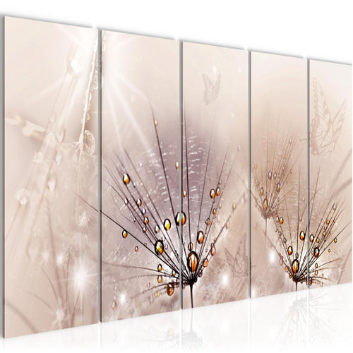 Runa Art Bild Pusteblume Wandbilder auf Vlies Leinwand 5 Teilig Wanddekoration Wohnzimmer Schlafzimmer 016956a