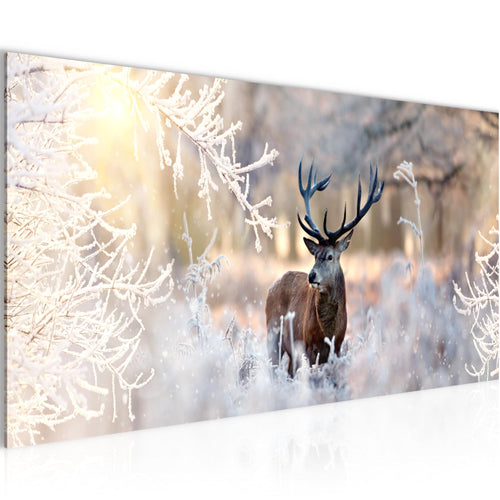 Runa Art Wandbild Landschaft 100 x 40 cm Modern Bild auf Vlies Leinwand Grün Wohnzimmer Schlafzimmer Büro Natur 004112a