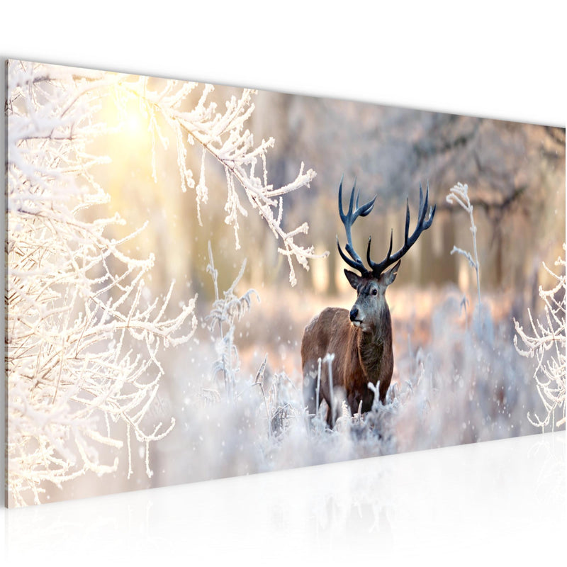 Runa Art Wandbild Landschaft 100 x 40 cm Modern Bild auf Vlies Leinwand Grün Wohnzimmer Schlafzimmer Büro Natur 004112a