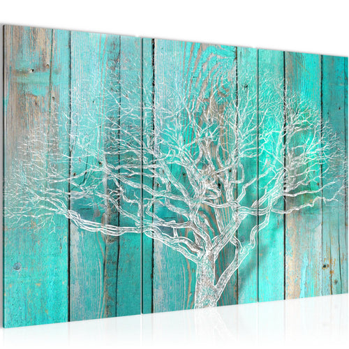 Runa Art Wandbilder Baum Abstrakt Bild XXL Wohnzimmer Beige Braun Holzmotiv 120 x 80 cm 3 Teilig 039931a