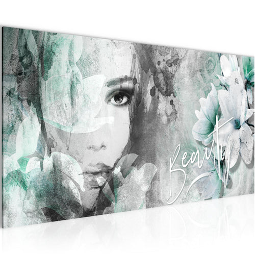Runa Art Wandbild Blumen Vintage 1 Teilig 100 x 40 cm Modern Bild auf Vlies Leinwand Frau Wohnzimmer Bunt 039312b