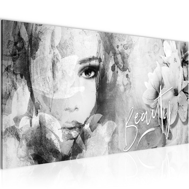 Runa Art Wandbild Blumen Vintage 1 Teilig 100 x 40 cm Modern Bild auf Vlies Leinwand Frau Wohnzimmer Bunt 039312c