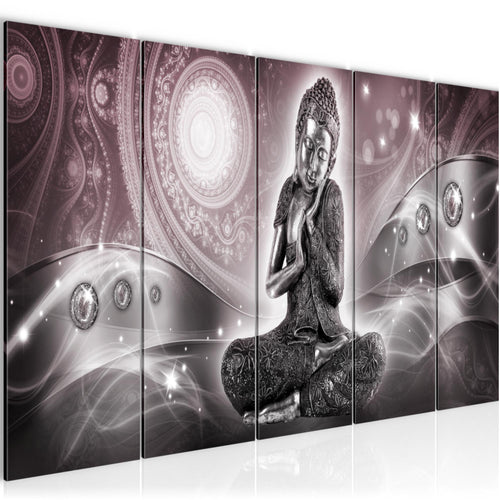 Runa Art Bild Buddha Zen Wandbilder auf Vlies Leinwand 5 Teilig Wanddekoration Wohnzimmer Schlafzimmer 041656c