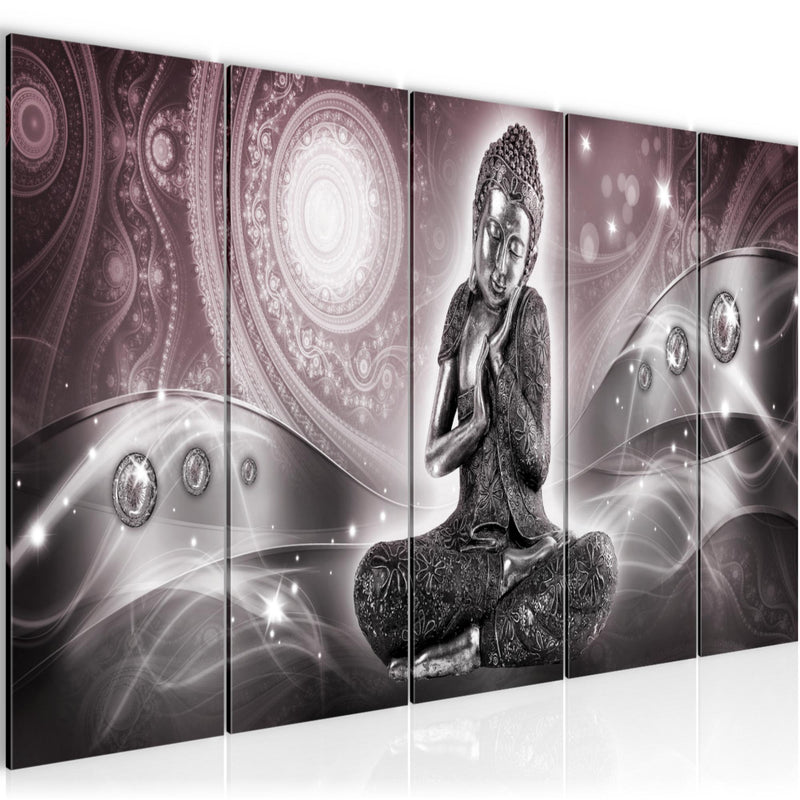 Runa Art Bild Buddha Zen Wandbilder auf Vlies Leinwand 5 Teilig Wanddekoration Wohnzimmer Schlafzimmer 041656c