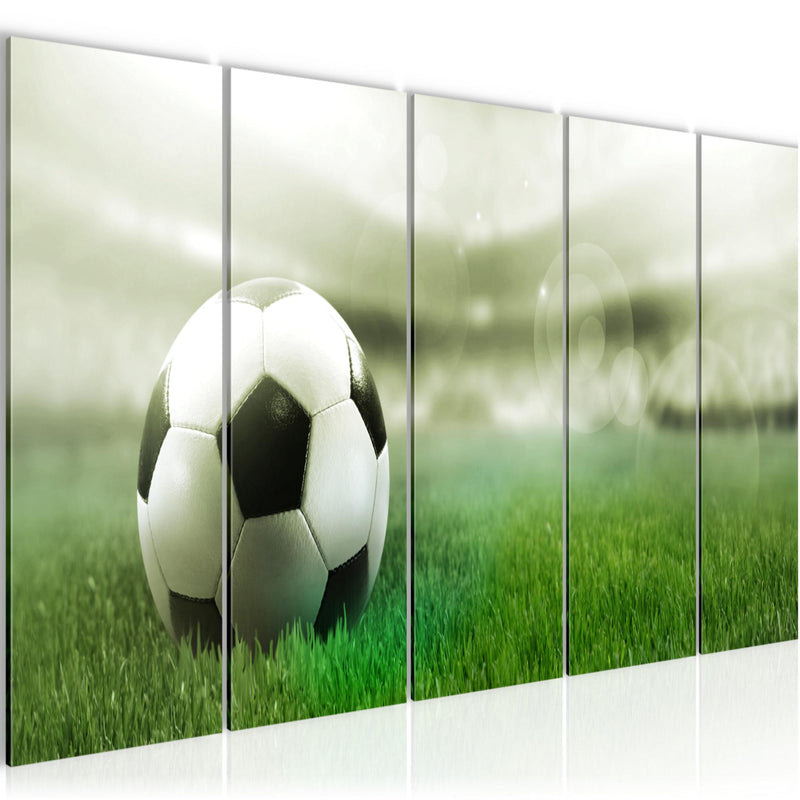 Runa Art Bild Fussball Wandbilder auf Vlies Leinwand 5 Teilig Wanddekoration Wohnzimmer Schlafzimmer 402456c