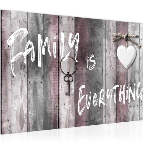 Runa Art Wandbilder Home Abstrakt Bild XXL Schlafzimmer Wohnzimmer Grau Rosa Holz 120 x 80 cm 3 Teilig 040231c