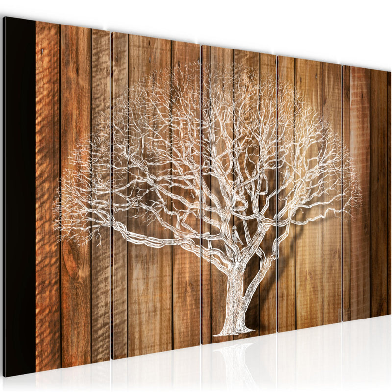 Runa Art Bild Baum Abstrakt Wandbilder auf Vlies Leinwand 5 Teilig Wanddekoration Wohnzimmer 039956a