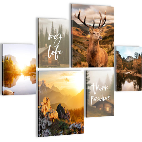 Novart Bilder Landschaft Natur - KOMPLETT AUFHÄNGFERTIG - - Novart Wandbilder - Wohnzimmer Schlafzimmer Büro N033063a