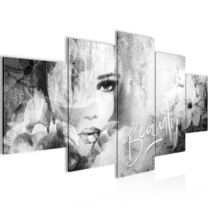 Runa Art - Bilder Blumen Vintage 200 x 100 cm 5 Teilig XXL Wanddekoration Design Bunt 039351c