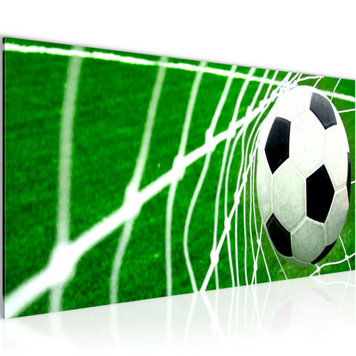 Runa Art Wandbild Fussball 1 Teilig 100 x 40 cm Modern Bild auf Vlies Leinwand Sport Wohnzimmer Schlafzimmer Grün 611412a