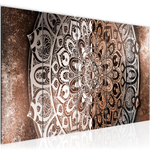 Runa Art Bild Mandala Abstrakt Wandbilder auf Vlies Leinwand 5 Teilig Wanddekoration Wohnzimmer Schlafzimmer 040156c
