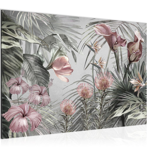 Runa Art Bild Blumen Modern Wandbilder Wohnzimmer 1 Teilig - Made In Germany - Vintage Natur Grau Flur 043315c