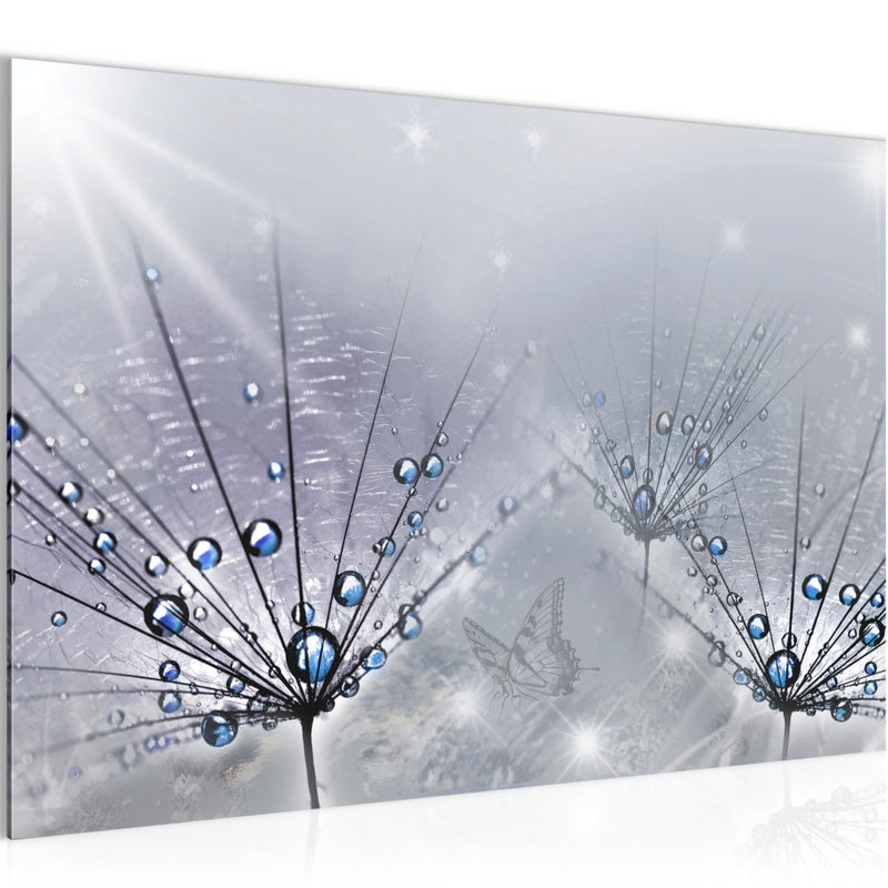 Runa Art Bild Pusteblume Modern Wandbilder Wohnzimmer Schlafzimmer 1 Teilig - Made In Germany - Natur Grau Flur 016915b