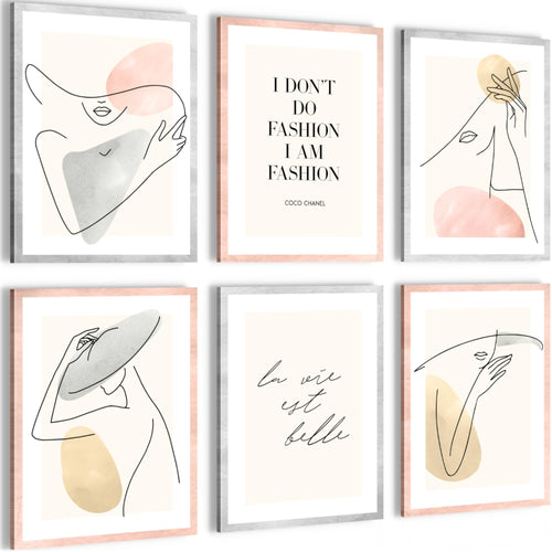 Novart Wandbilder - KEIN EXTRA RAHMEN BENÖTIGT - Wohnzimmer Mädchen Teenager - Bilder Modern Fashion - mit Spruch - N022065a