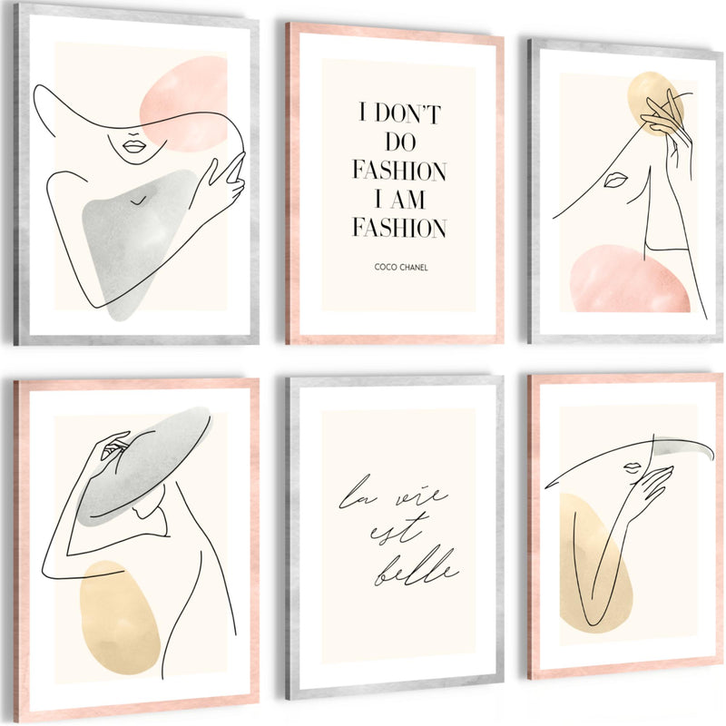 Novart Wandbilder - KEIN EXTRA RAHMEN BENÖTIGT - Wohnzimmer Mädchen Teenager - Bilder Modern Fashion - mit Spruch - N022065a