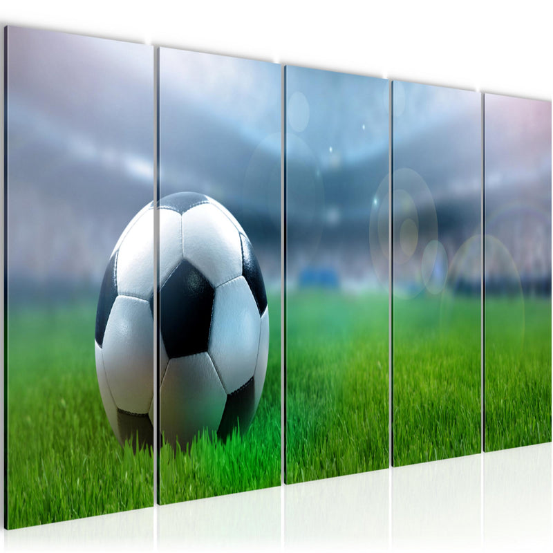 Runa Art Bild Fussball Wandbilder auf Vlies Leinwand 5 Teilig Wanddekoration Wohnzimmer Schlafzimmer 402456a