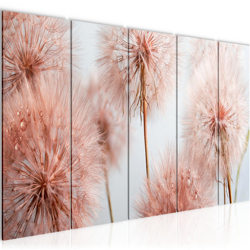 Runa Art Bild Blumen Pusteblumen Wandbilder auf Vlies Leinwand 5 Teilig Wanddekoration Wohnzimmer Schlafzimmer 042056a