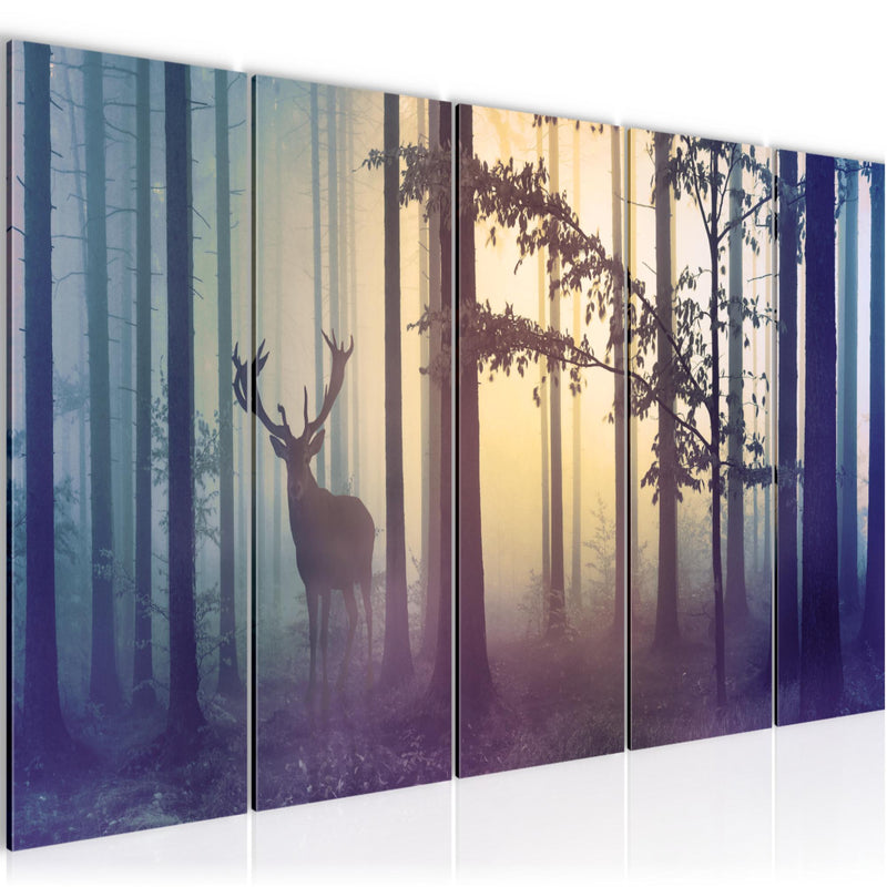 Runa Art Wandbilder XXL Landschaft Wohnzimmer Schlafzimmer Büro 200 x 80 cm Natur 5 Teilig - Made in Germany - 013455a