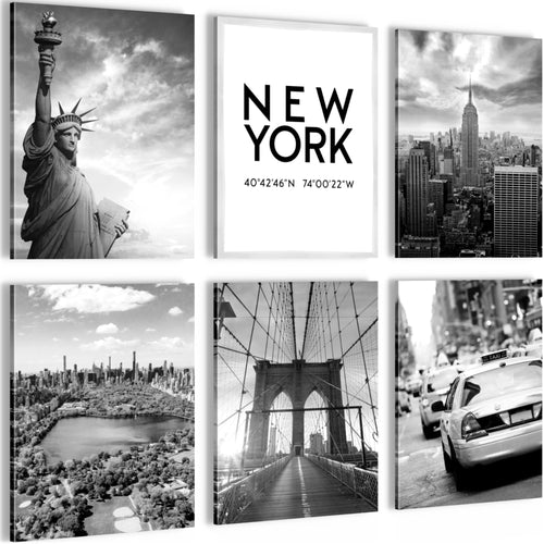 Novart Wandbilder - KEIN EXTRA RAHMEN BENÖTIGT - Wohnzimmer Büro - Bilder Modern New York City - USA - N013165a