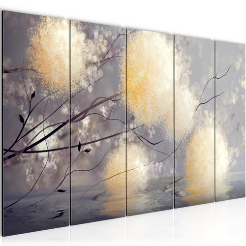 Runa Art Bild Pusteblumen Wandbilder auf Vlies Leinwand 5 Teilig Wanddekoration Wohnzimmer Schlafzimmer 044256a