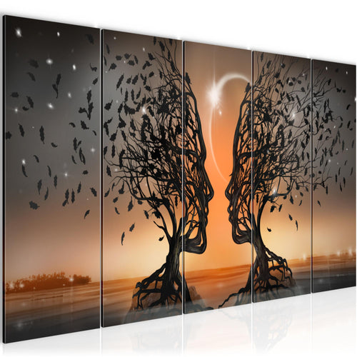 Runa Art Bild Liebespaar Wandbilder auf Vlies Leinwand 5 Teilig Wanddekoration Wohnzimmer Schlafzimmer 044856c