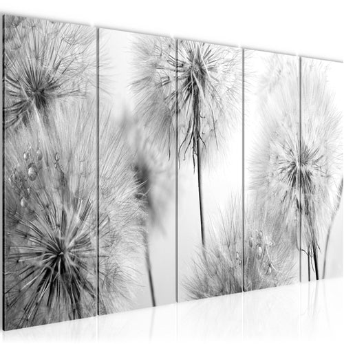 Runa Art Bild Blumen Pusteblumen Wandbilder auf Vlies Leinwand 5 Teilig Wanddekoration Wohnzimmer Schlafzimmer 042056c
