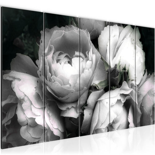Runa Art Bild Blumen Rosen Wandbilder auf Vlies Leinwand 5 Teilig Wanddekoration Wohnzimmer Schlafzimmer 039156c