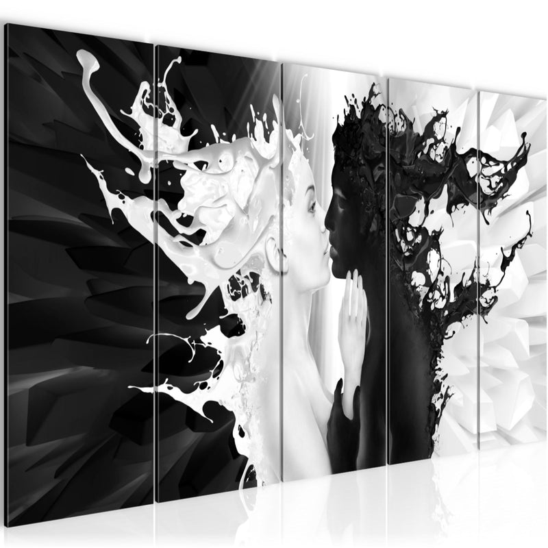 Runa Art Wandbilder XXL Blumen Pflanzen Wohnzimmer Schlafzimmer Büro 200 x 80 cm Blumen 5 Teilig - Made in Germany - 005055b